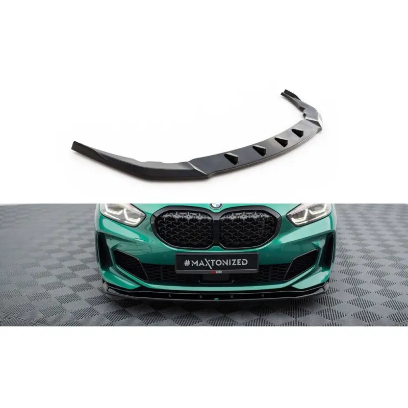 Offre Limitée LAME DU PARE-CHOCS AVANT V.9 BMW M135I F40 - MAXTONDESIGN - FINITION NOIR BRILLANT