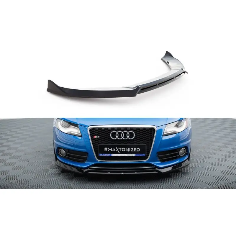 Offre Du Jour LAME DU PARE-CHOCS AVANT V.3 AUDI S4 / A4 S-LINE B8 - MAXTONDESIGN - FINITION NOIR BRILLANT