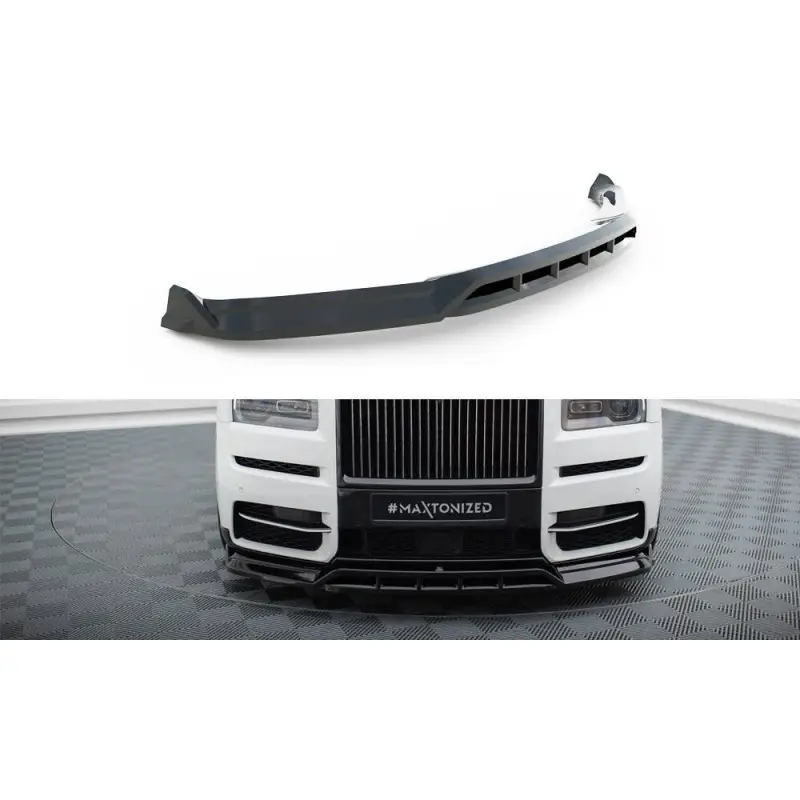 Livraison Gratuite LAME DU PARE-CHOCS AVANT ROLLS ROYCE CULLINAN - MAXTONDESIGN - FINITION NOIR BRILLANT