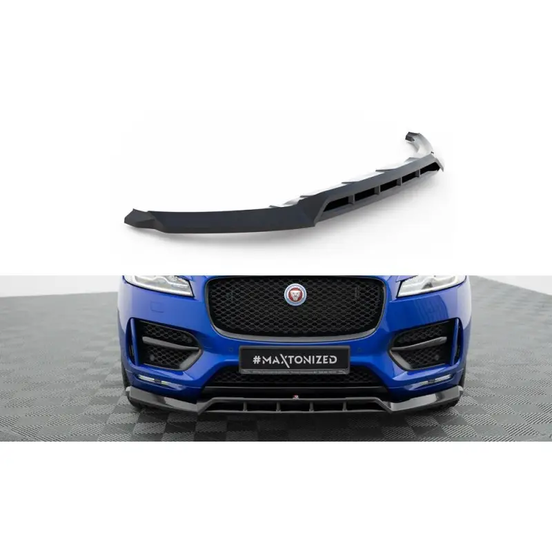 Solde LAME DU PARE-CHOCS AVANT JAGUAR F-PACE R-SPORT MK1 - MAXTONDESIGN - FINITION NOIR BRILLANT