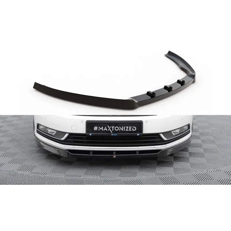 LAME DU PARE-CHOCS AVANT V.1 VOLKSWAGEN PASSAT B7 - MAXTONDESIGN - FINITION NOIR BRILLANT Livraison Gratuite