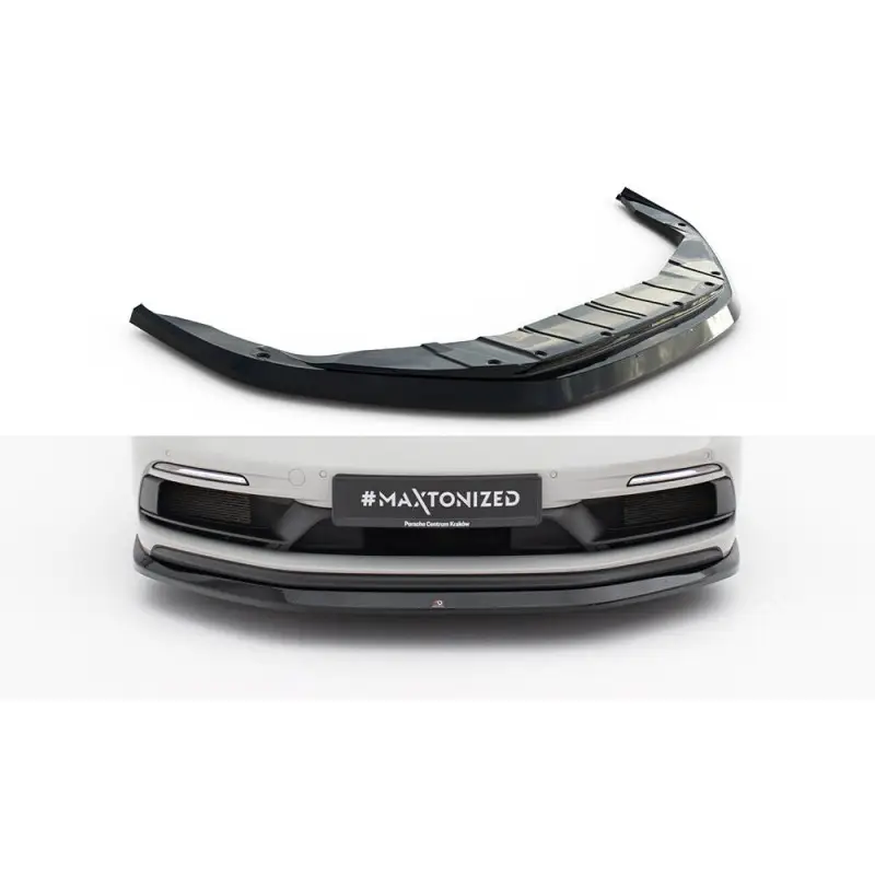 Nouveauté LAME DU PARE-CHOCS AVANTV.1 PORSCHE 718 CAYMAN GTS 982C - MAXTONDESIGN - FINITION NOIR BRILLANT