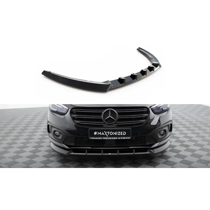 LAME DU PARE-CHOCS AVANT MERCEDES-BENZ T W420 - MAXTONDESIGN - FINITION NOIR BRILLANT Dernière Chance