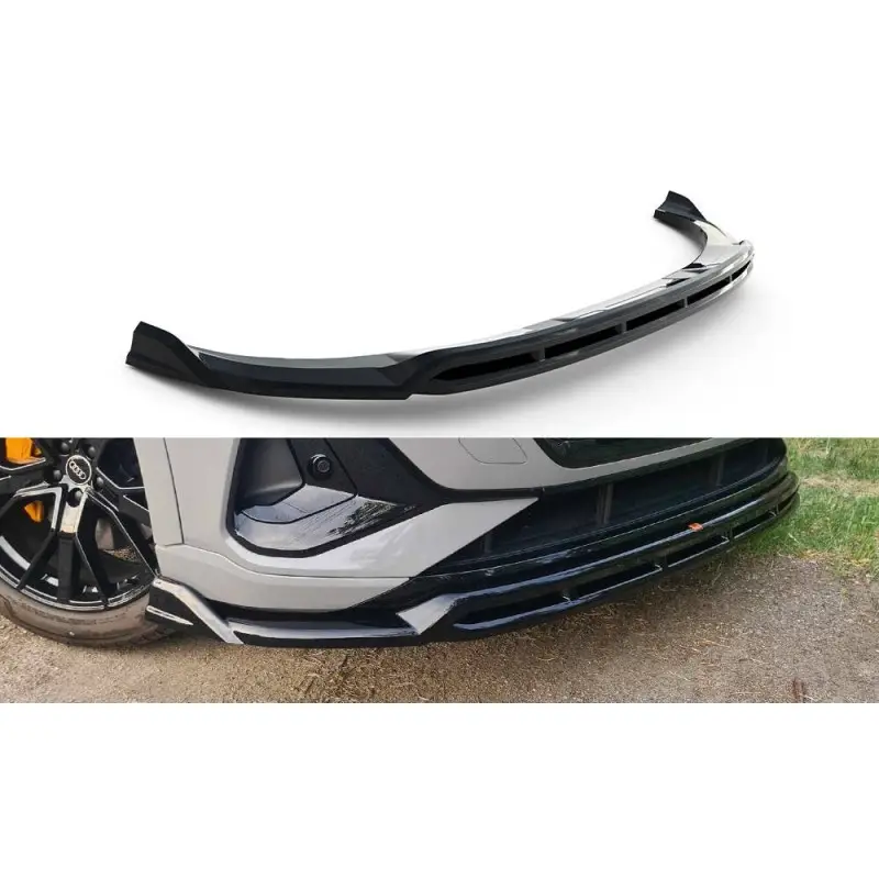 LAME DU PARE-CHOCS AVANT AUDI E-TRON S-LINE - MAXTONDESIGN - FINITION NOIR BRILLANT Retour Gratuit
