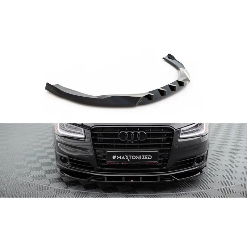 Commande En Gros LAME DU PARE-CHOCS AVANT AUDI A8 D4 FACELIFT - MAXTONDESIGN - FINITION NOIR BRILLANT