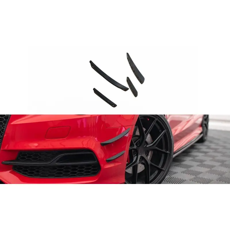 AILES DE PARE-CHOCS AVANT (CANARDS) AUDI S3 - A3 S-LINE 8V SEDAN - CABRIO - MAXTONDESIGN Commande En Gros