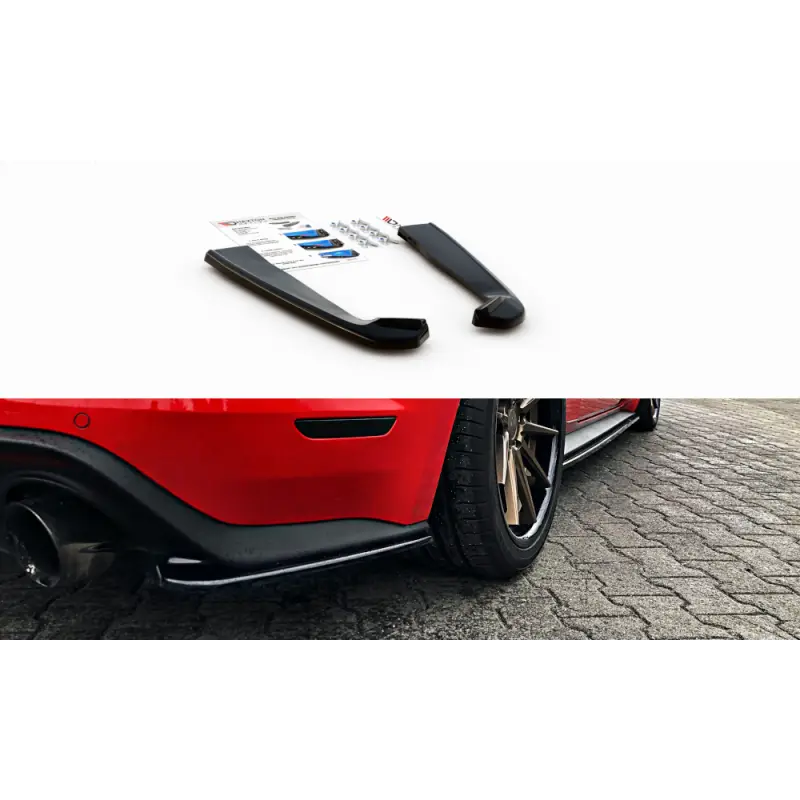 LAMES DE PARE-CHOCS ARRIÈRE LATÉRALES FORD MUSTANG MK. 6 FACELIFT MAXTON DESIGN - FINITION NOIR BRILLANT Dernière Chance