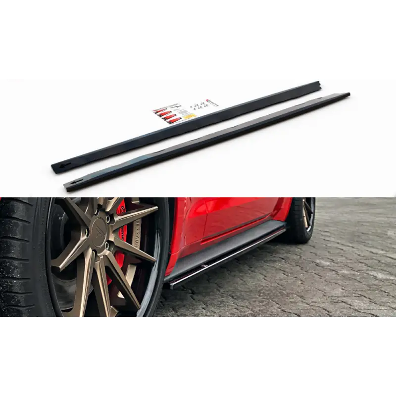 RAJOUTS DES BAS DE CAISSE FORD MUSTANG MK. 6 FACELIFT MAXTON DESIGN - FINITION NOIR BRILLANT Offre Spéciale