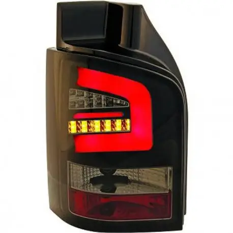 SET 2 FEUX ARRIERES DESIGN BARRE À LED NOIR FUMÉ VW T5 - TRANSPORTER - CARAVELLE - MULTIVAN (03-09) AVEC HAYON Quantité Limitée