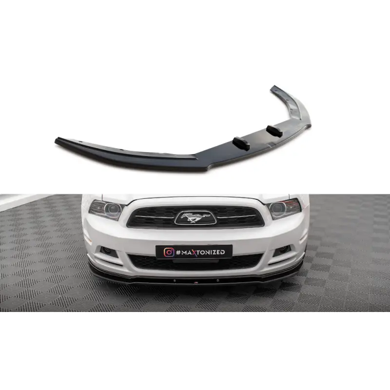 LAME DU PARE-CHOCS AVANT FORD MUSTANG MK5 FACELIFT - MAXTONDESIGN - FINITION NOIR BRILLANT Paiement Sécurisé