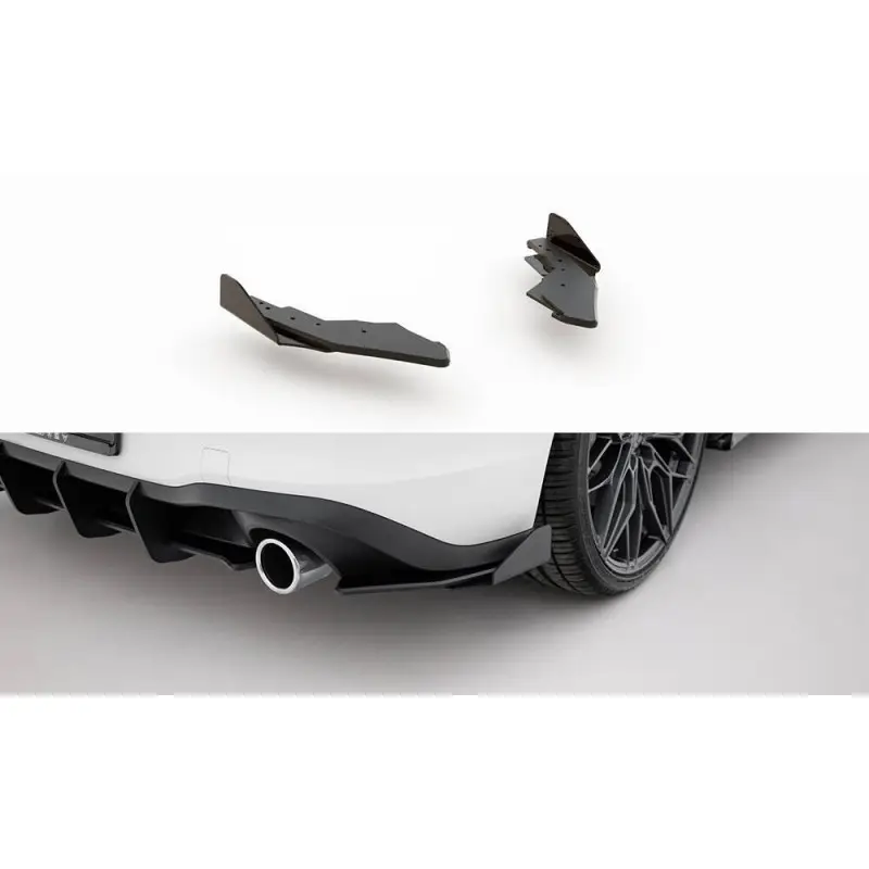 Acheter En Ligne SPORT DURABILITE LAME DU PARE CHOCS ARRIERE + FLAPS VOLKSWAGEN GOLF 8 GTI - MAXTONDESIGN