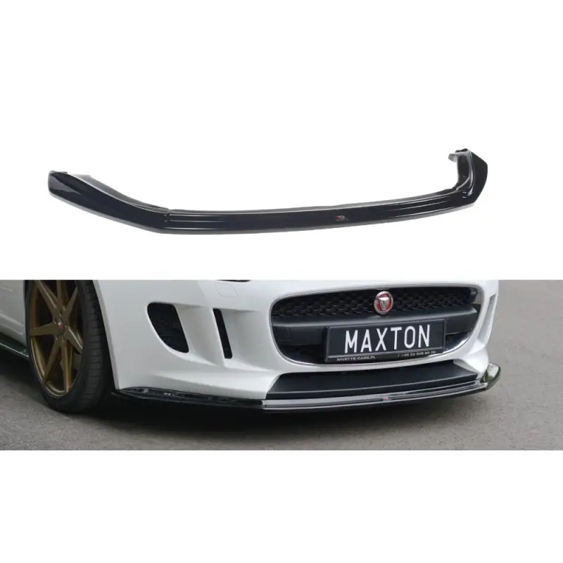 Seulement Aujourd’hui LAME DU PARE-CHOCS AVANT - SPLITTER V.1 JAGUAR F-TYPE - MAXTON DESIGN - FINITION NOIR BRILLANT