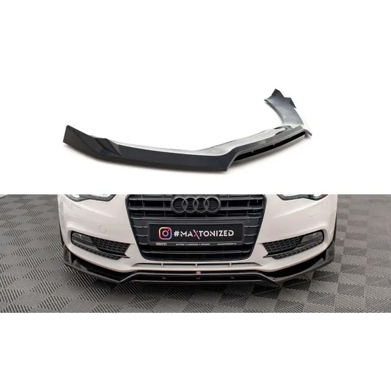 Affaire À Saisir LAME DU PARE-CHOCS AVANT V.2 AUDI A5 COUPE 8T FACELIFT - MAXTONDESIGN - FINITION NOIR BRILLANT