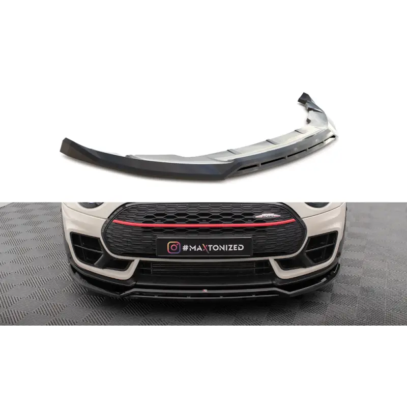 LAME DU PARE-CHOCS AVANT V.2 MINI COOPER CLUBMAN JOHN COOPER WORKS F54 FACELIFT - MAXTONDESIGN - FINITION NOIR BRILLANT Prix Promo