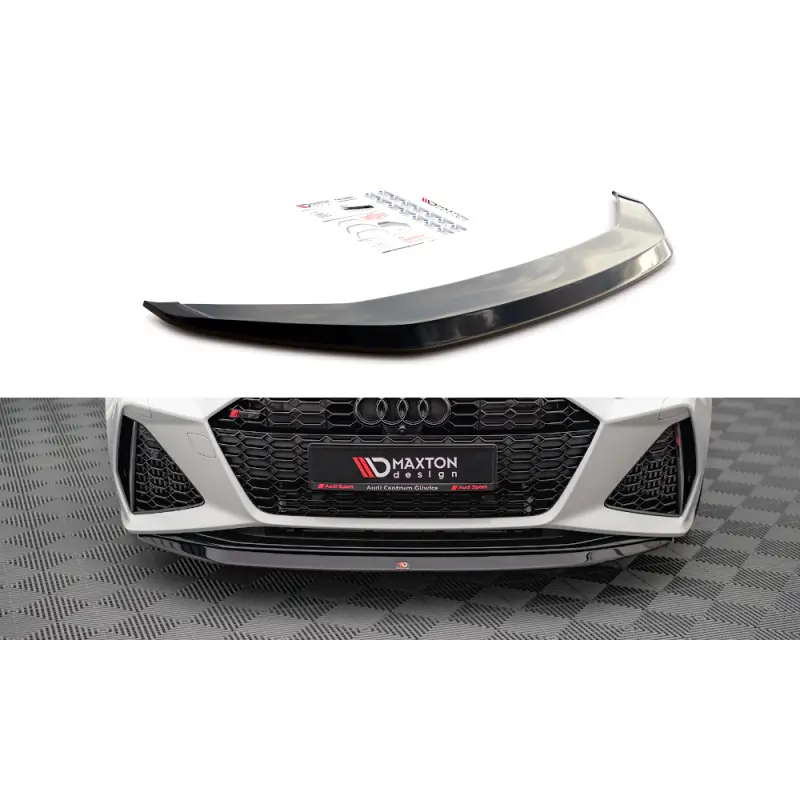 Produit De Marque LAME DU PARE-CHOCS AVANT V.3 AUDI RS6 C8 - MAXTONDESIGN - FINITION NOIR BRILLANT
