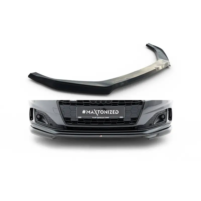 Vente Directe LAME DU PARE-CHOCS AVANTV.1 AUDI A5 F5 FACELIFT - MAXTONDESIGN - FINITION NOIR BRILLANT