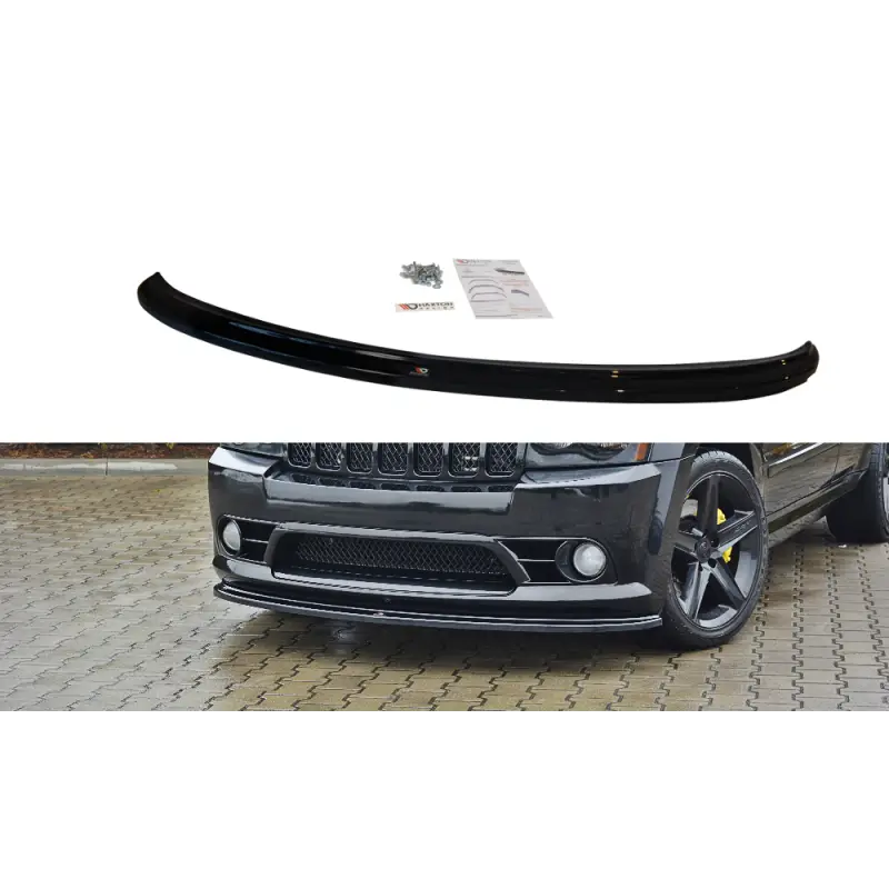 LAME DU PARE-CHOCS AVANT - SPLITTER V.1 JEEP GRAND CHEROKEE WK STR8 - MAXTON DESIGN - FINITION NOIR BRILLANT Réduction