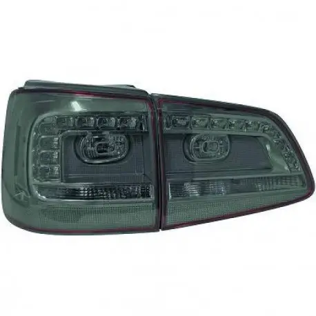 SET DE 4 FEUX ARRIERES DESIGN - NOIR FONCÉ À LED VW TOURAN (2010-) Expédition Rapide