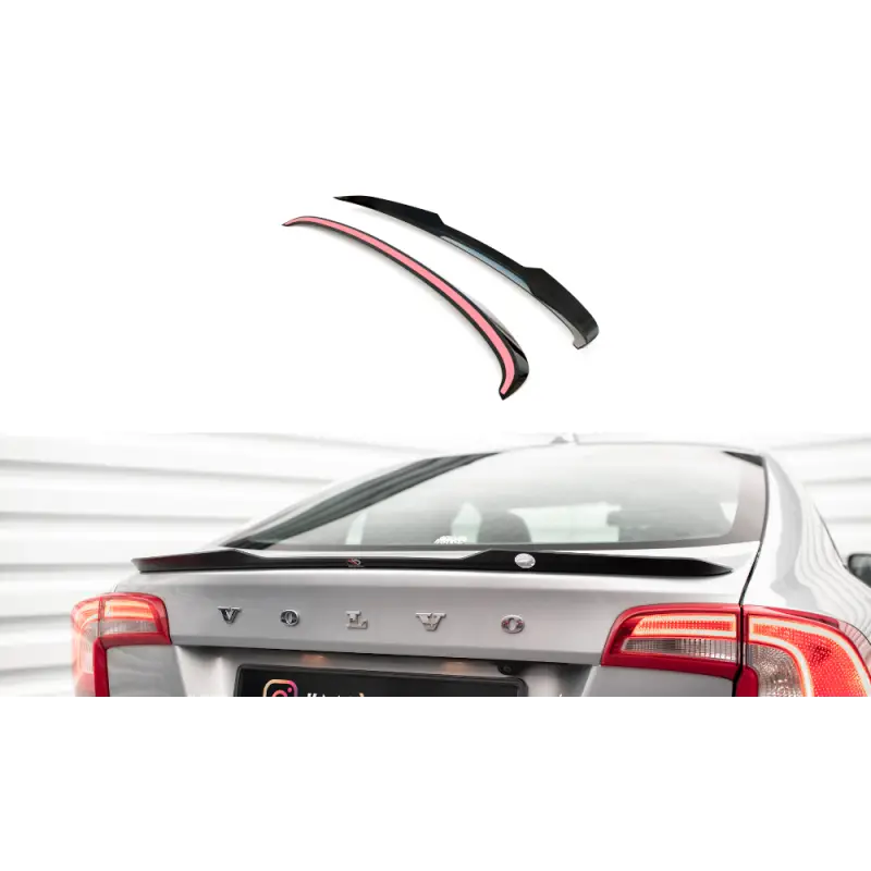 Livraison Express SPOILER CAP VOLVO S60 R-DESIGN MK2 - MAXTONDESIGN - FINITION NOIR BRILLANT