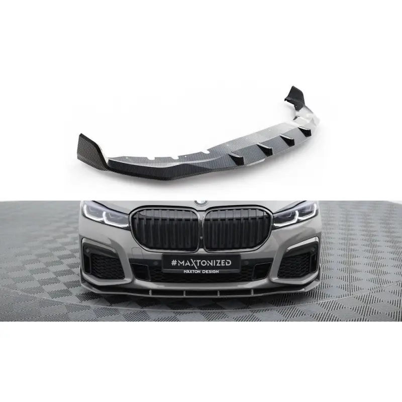 FIBRE DE CARBONE LAME DU PARE-CHOCS AVANT BMW 7 M-PACK G11 FACELIFT - MAXTONDESIGN - CARBON VERITABLE Bon Marché