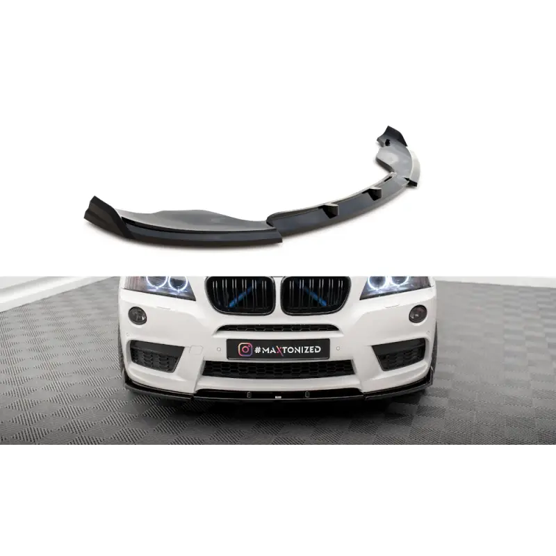 LAME DU PARE-CHOCS AVANT BMW X3 M-PACK F25 - MAXTONDESIGN - FINITION NOIR BRILLANT Acheter Direct