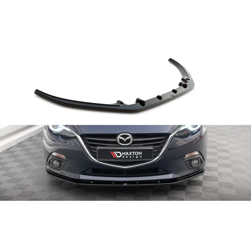 LAME DU PARE-CHOCS AVANT MAZDA 3 MK3 - MAXTONDESIGN - FINITION NOIR BRILLANT Seulement Aujourd’hui