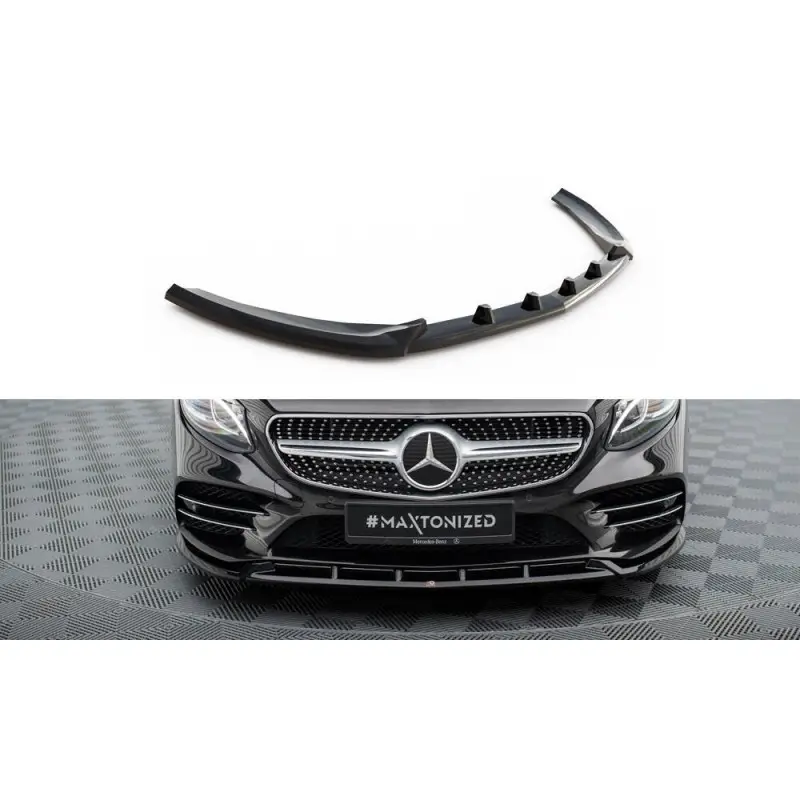 Livraison Gratuite LAME DU PARE-CHOCS AVANT V.2 MERCEDES-BENZ S COUPE AMG-LINE C217 FACELIFT - MAXTONDESIGN - FINITION NOIR BRILLANT