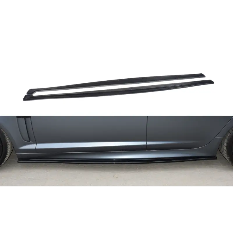 Authentique SET DES DIFFUSEUR DES BAS DE CAISSE JAGUAR XF- R - MAXTON DESIGN - FINITION NOIR BRILLANT