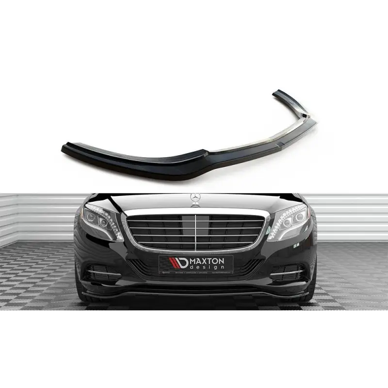 LAME DU PARE-CHOCS AVANT V.1 MERCEDES-BENZ S W222 - MAXTONDESIGN - FINITION NOIR BRILLANT Dernier Modèle