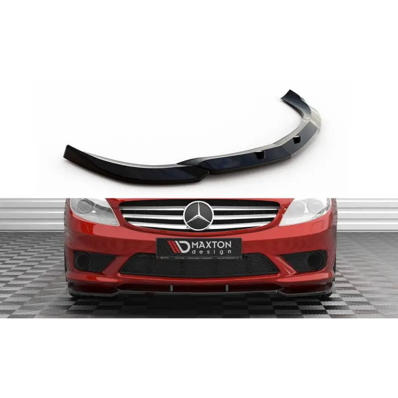 LAME DU PARE-CHOCS AVANT V.2 MERCEDES-BENZ CL 63 AMG C216 - MAXTONDESIGN - FINITION NOIR BRILLANT Commander Vite