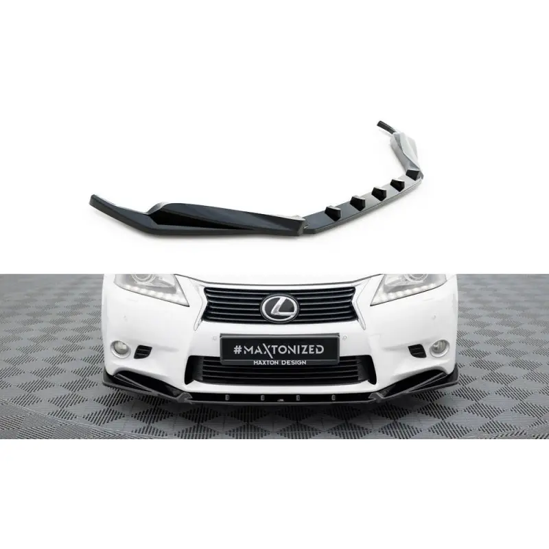 LAME DU PARE-CHOCS AVANTV.2 LEXUS GS MK4 (L10) - MAXTONDESIGN - FINITION NOIR BRILLANT Promotion Saisonnière