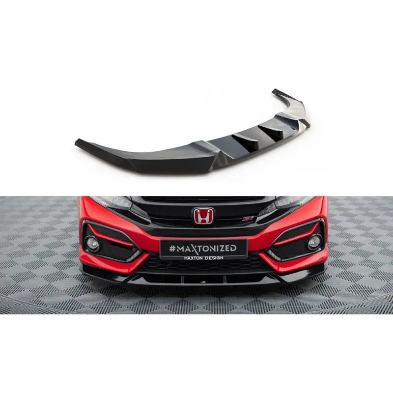 LAME DU PARE-CHOCS AVANT HONDA CIVIC SI MK10 - MAXTONDESIGN - FINITION NOIR BRILLANT Acheter Direct