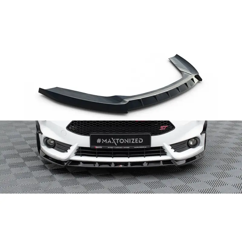 LAME DU PARE-CHOCS AVANT V.6 FORD FIESTA ST MK7 FACELIFT - MAXTONDESIGN - FINITION NOIR BRILLANT Retour Gratuit