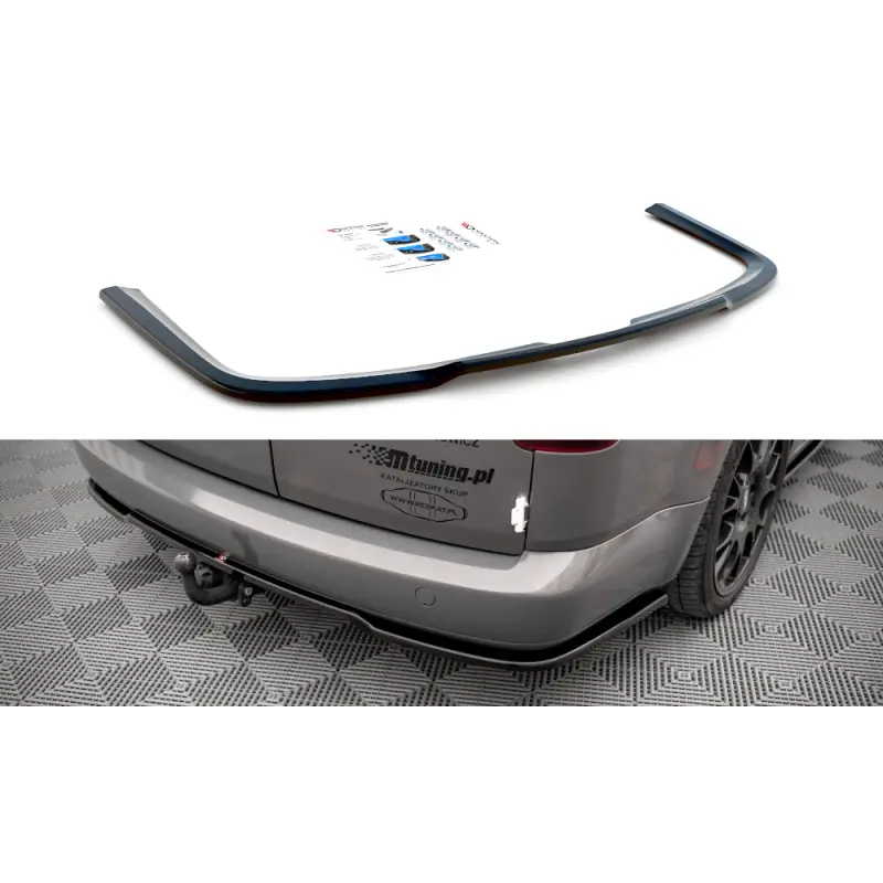 Produit De Marque CENTRAL ARRIERE SPLITTER VOLKSWAGEN CADDY MK3 FACELIFT MAXTON DESIGN - FINITION NOIR BRILLANT
