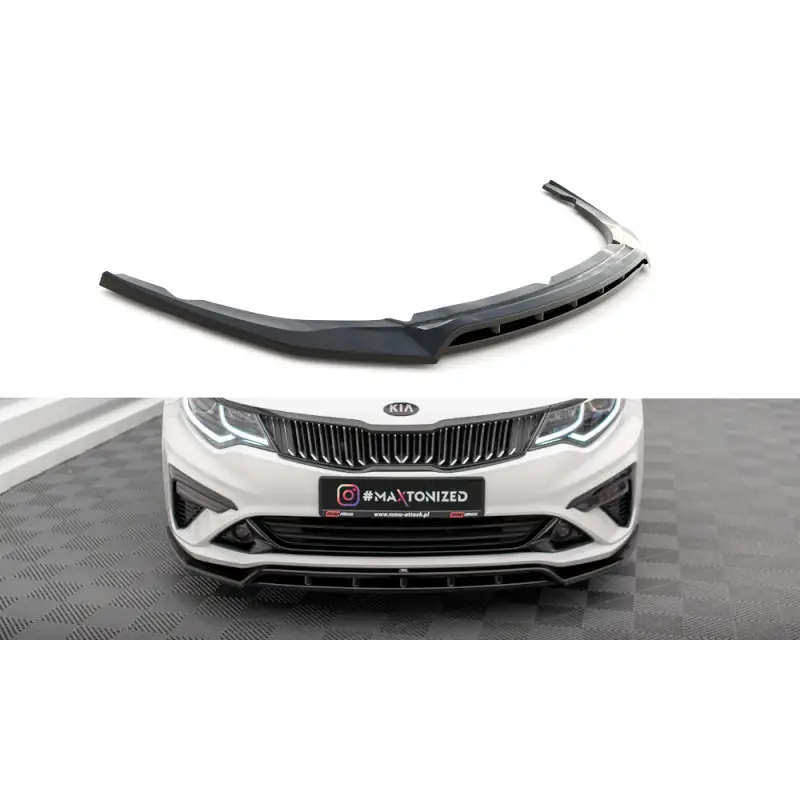 Prix Réduit LAME DU PARE-CHOCS AVANT V.1 KIA OPTIMA MK4 FACELIFT - MAXTONDESIGN - FINITION NOIR BRILLANT