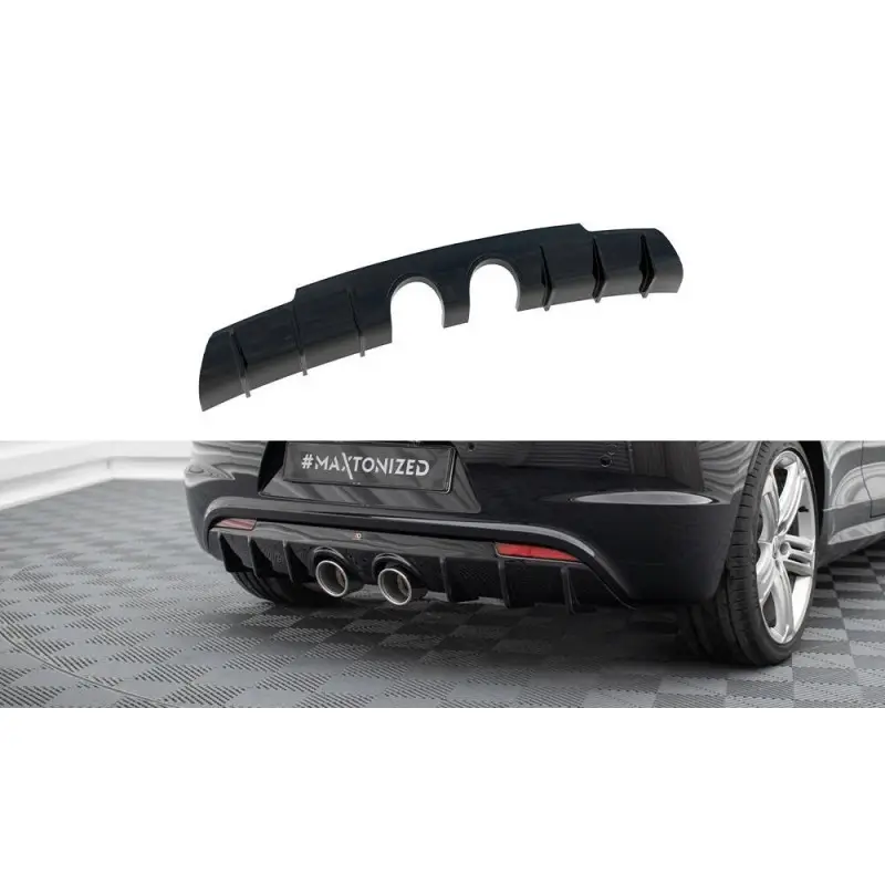 DIFFUSEUR ARRIERE COMPLET V.3 VOLKSWAGEN SCIROCCO R MK3 - MAXTONDESIGN - FINITION: NOIR BRILLANT Commander Maintenant