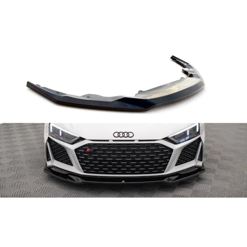 Affaire À Saisir LAME DU PARE-CHOCS AVANT V.3 AUDI R8 MK2 FACELIFT - MAXTONDESIGN - FINITION NOIR BRILLANT