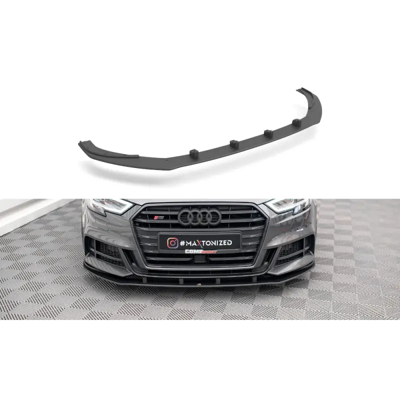 STREET PRO LAME DU PARE-CHOCS AVANT AUDI S3 - A3 S-LINE SPORTBACK 8V FACELIFT - MAXTONDESIGN Achat Immédiat