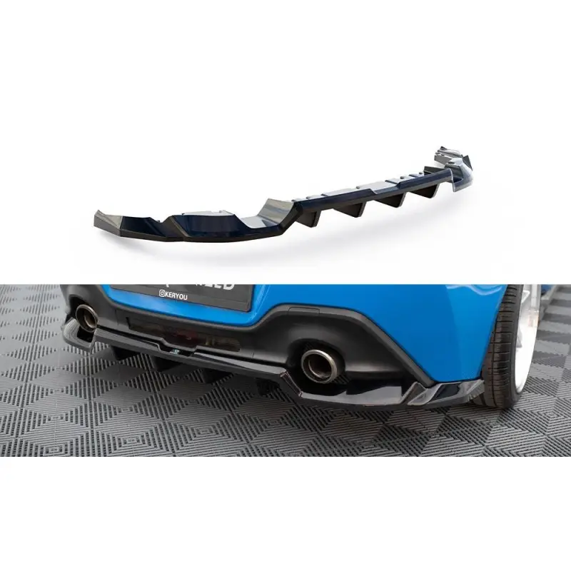 CENTRAL ARRIERE SPLITTER (AVEC UNE BARRE VERTICALE) V.1 TOYOTA GR86 MK1 - MAXTONDESIGN - FINITION: NOIR BRILLANT Livraison Gratuite