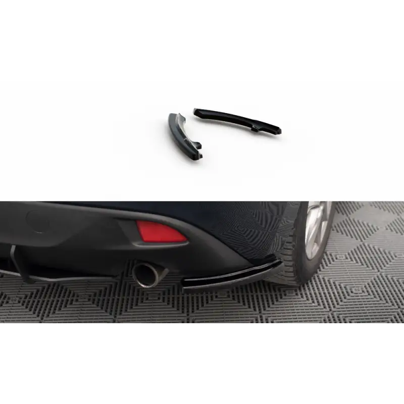 LAMES DE PARE-CHOCS ARRIÈRE LATÉRALES MAZDA 3 MK3 - MAXTONDESIGN - FINITION NOIR BRILLANT Petit Prix