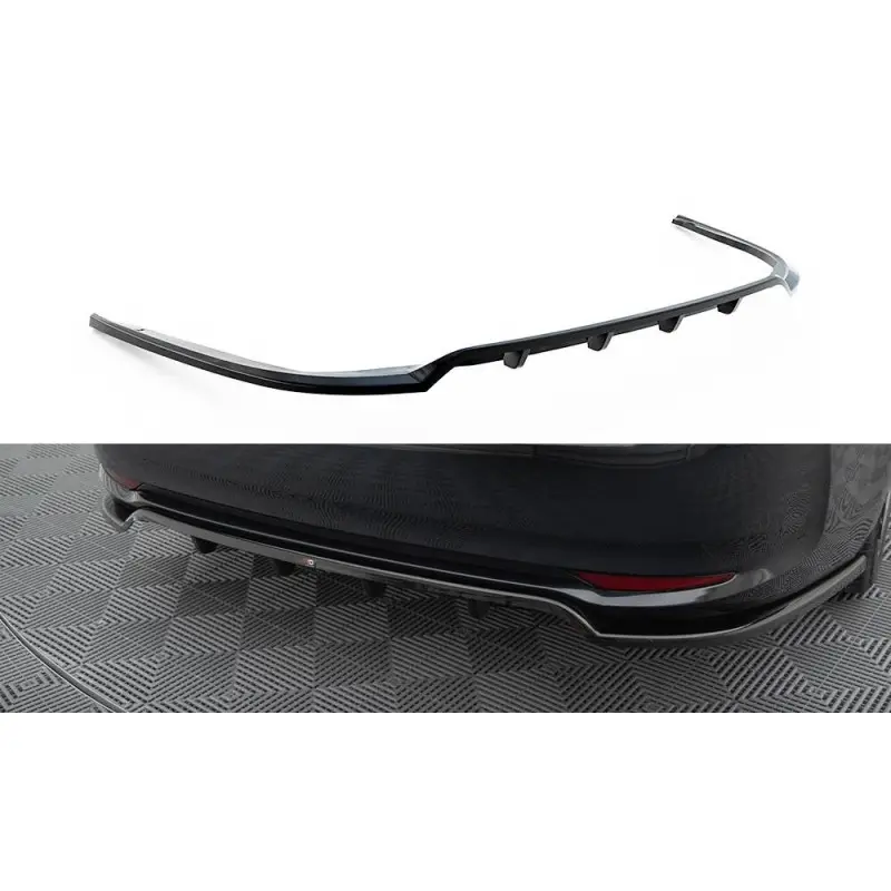 Prix Bas CENTRAL ARRIERE SPLITTER (AVEC UNE BARRE VERTICALE) TOYOTA AVENSIS SEDAN MK3 FACELIFT - MAXTONDESIGN - FINITION: NOIR BRILLANT