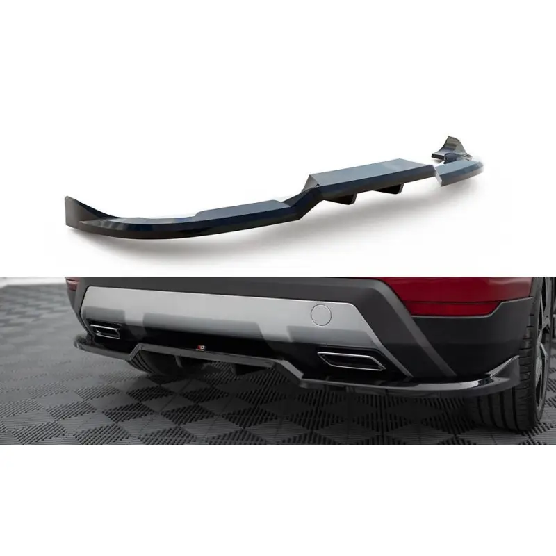Expédition Rapide CENTRAL ARRIERE SPLITTER (AVEC UNE BARRE VERTICALE) SEAT ARONA FR MK1 - MAXTONDESIGN - FINITION: NOIR BRILLANT