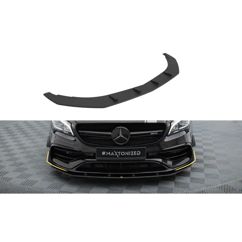 Livraison Gratuite STREET PRO LAME DU PARE-CHOCS AVANT MERCEDES-AMG CLA 45 AERO C117 FACELIFT - MAXTONDESIGN