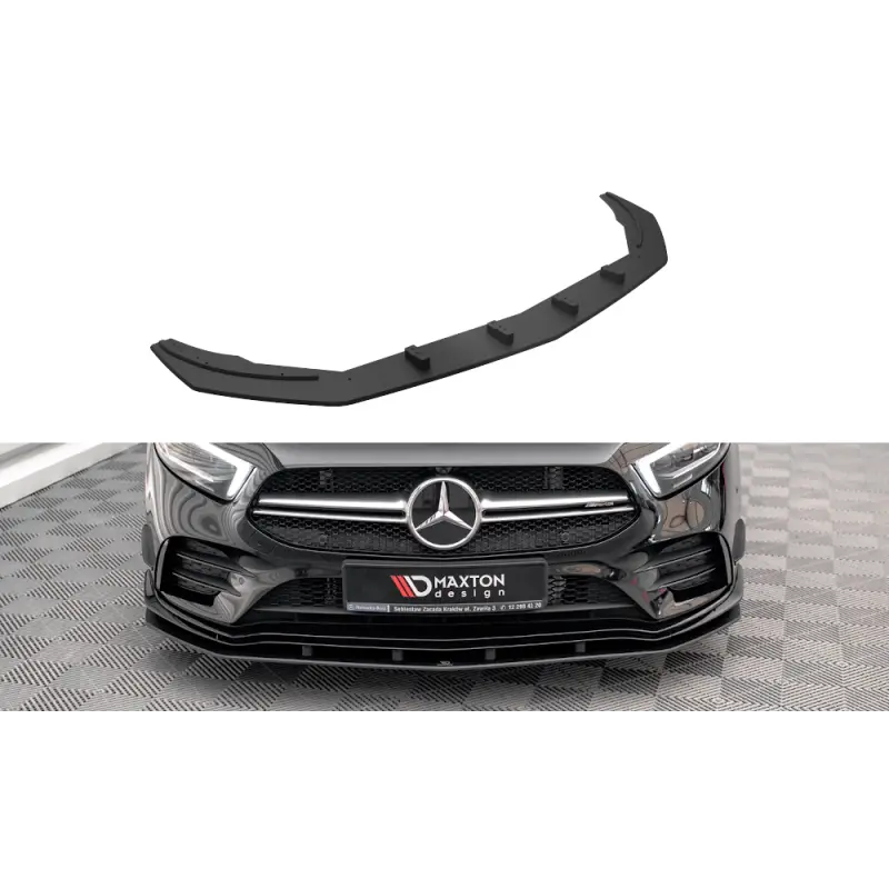 Livraison Gratuite STREET PRO LAME DU PARE-CHOCS AVANT MERCEDES A35 AMG - AMG-LINE AERO PACK W177- MAXTONDESIGN