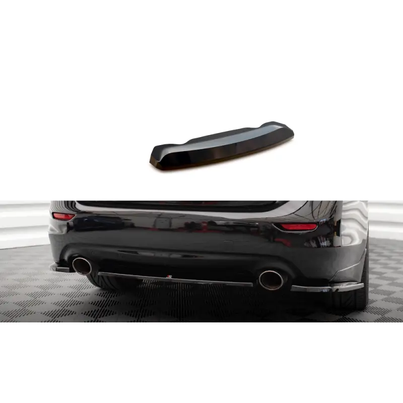 CENTRAL ARRIERE SPLITTER INFINITI Q50 S MK1 - MAXTONDESIGN - FINITION NOIR BRILLANT Certifié