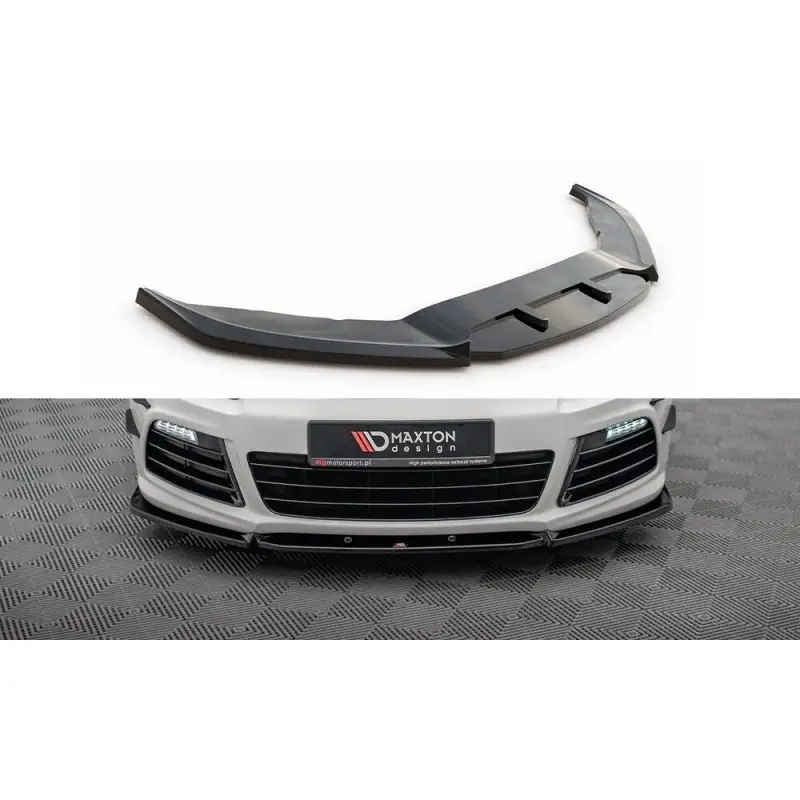 Pas Cher LAME DU PARE-CHOCS AVANT V.3 VOLKSWAGEN SCIROCCO R MK3 - MAXTONDESIGN - FINITION: NOIR BRILLANT