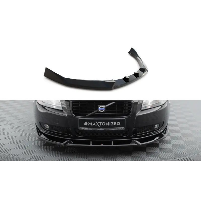 LAME DU PARE-CHOCS AVANT VOLVO S80 MK2 - MAXTONDESIGN - FINITION: NOIR BRILLANT Soldes