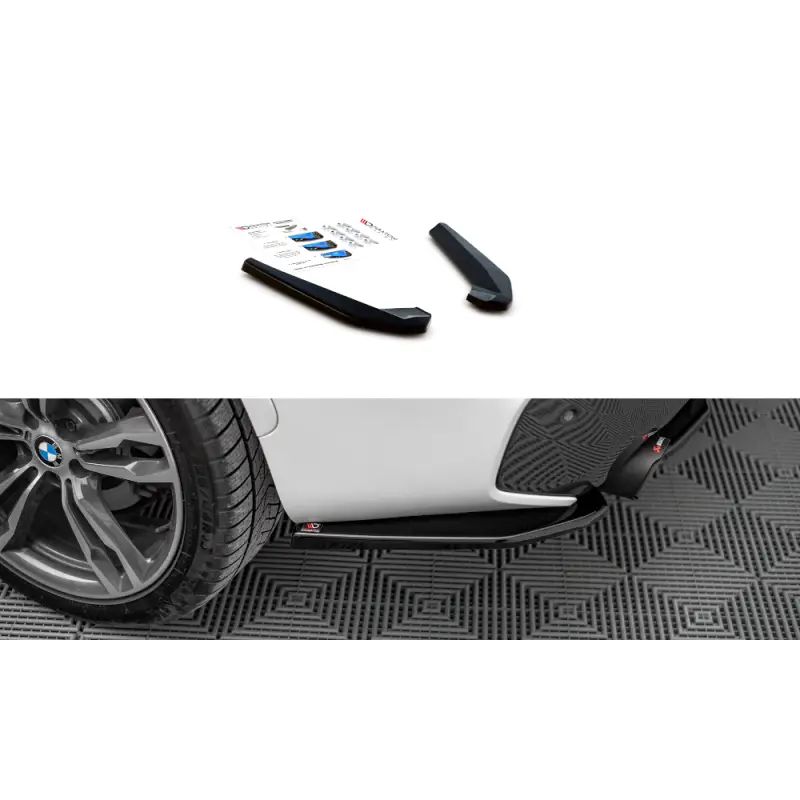 Seulement Aujourd’hui LAMES DE PARE-CHOCS ARRIÈRE LATÉRALES BMW X1 M-PACK F48 MAXTON DESIGN - FINITION NOIR BRILLANT