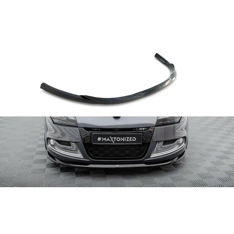 LAME DU PARE-CHOCS AVANT V.2 RENAULT MEGANE GT MK3 FACELIFT - MAXTONDESIGN - FINITION: NOIR BRILLANT Nouvelle Collection