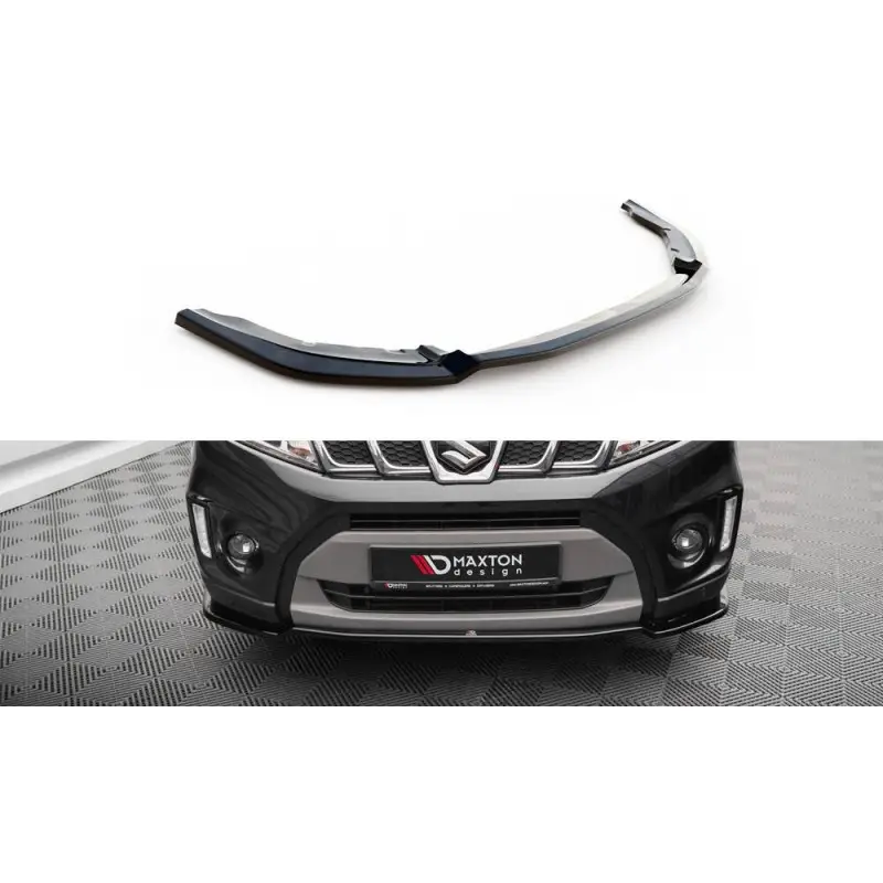 Prix Réduit LAME DU PARE-CHOCS AVANT V.1 SUZUKI VITARA S MK2 - MAXTONDESIGN - FINITION NOIR BRILLANT